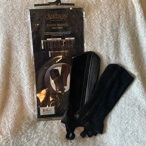 Ovation Suede Ribbed Half Chaps, child L